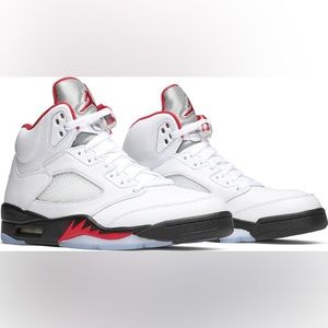 New Jordan 5 Retro Fire Red Silver Tongue (2020) (PC)